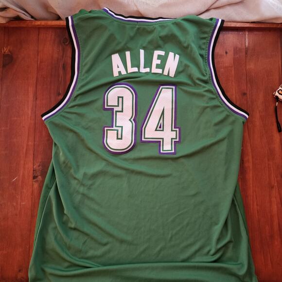 Vintage Milwaukee Bucks Ray Allen Mitchell Ness NBA Basketball 54 2XL XXL Jersey - Picture 6 of 6